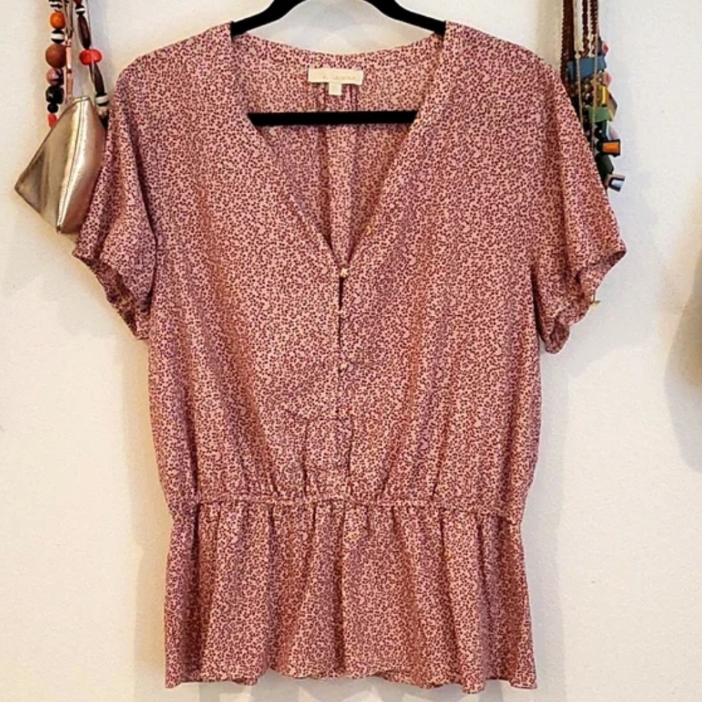 &. Layered | Floral Printed Peplum Blouse